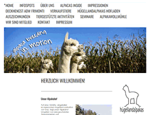 Tablet Screenshot of huegellandalpakas.at